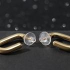 Серьги металл «Овал» линия, цвет золото 7115893