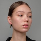 Серьги металл «Овал» линия, цвет золото 7115893