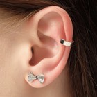 Серьги «Каффы» бант, цвет серебро - Фото 4