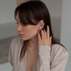 Серьга «Кафф» колечко ребристое, цвет серебро - Фото 3