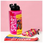 Набор спортивный ONLITOP «Худею как умею»: 3 фитнес-резинки, бутылка для воды, чехол - фото 9320430