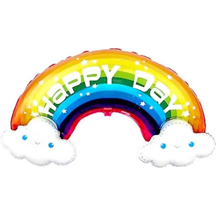 Шар фольгированный 39" «Радуга в облаках», Happy Day, фигура - Фото 1