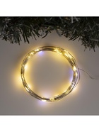 Гирлянда «Нить» 5 м роса, IP20, серебристая нить, 50 LED, мерцание белым, батарейки AAх3 (нет в комплекте), свечение тёплое белое 5198314 - фото 319930023