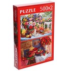 Наборы пазлов 2 в 1 «Цветочные натюрморты», 500 + 500 элементов 7135774 - фото 9320483