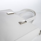 Сумка женская на молнии TEXTURA, средний размер, белая - Фото 6