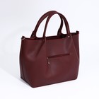 Сумка-тоут на молнии, цвет бордовый - Фото 2