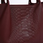 Сумка-тоут на молнии, цвет бордовый - Фото 4