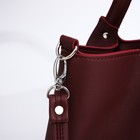 Сумка-тоут на молнии, цвет бордовый - Фото 5