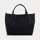 Сумка-тоут на молнии, цвет чёрный - Фото 1