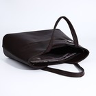 Сумка-тоут на молнии, цвет коричневый - Фото 7