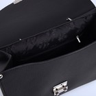 Сумка-мессенджер на замке, наружный карман, длинный ремень, цвет чёрный - Фото 3