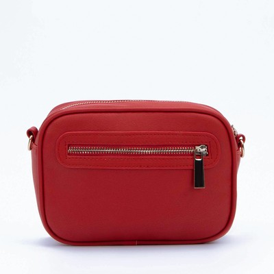 Кросс-боди, отдел на молнии, наружный карман, цвет красный