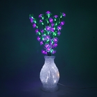 Светодиодная ваза 70х20, 3 цвета, 96 LED, цветы ФИОЛЕТОВЫЕ - Фото 1