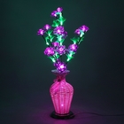 Светодиодная ваза 60х12, 2 цвета, 44 LED, цветы ФИОЛЕТОВЫЕ - Фото 1