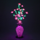 Светодиодная ваза 60х12, 2 цвета, 44 LED, цветы РОЗОВЫЕ - Фото 1