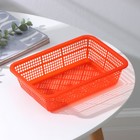 Корзинка пластиковая для хранения «Сеточка», 21,5×15×5 см, цвет оранжевый - Фото 2