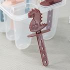 Форма для мороженого «Дино», 12×13 см, 6 ячеек, цвет МИКС - фото 24735646