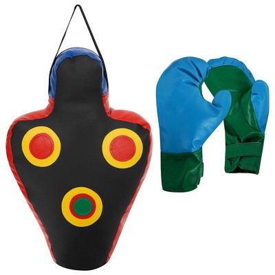Набор боксёрский детский IDEAL «Прицеленный удар»: перчатки, груша, цвет МИКС