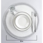 Салфетка сервировочная на стол Доляна «Лана», d=38 см, цвет белый - Фото 3