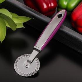 Нож для пиццы и теста Доляна Blade, 20 см, ручка soft-touch, цвет фиолетовый