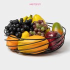 Фруктовница Доляна «Гипноз», 30×30×8.5 см, чёрная - Фото 2