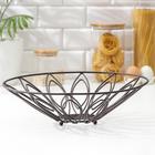 Фруктовница Доляна «Флора», 35,5×35,5×11 см, цвет коричневый - фото 27332770