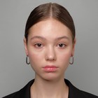 Серьги металл «Овал» линия, цвет серебро 7115892