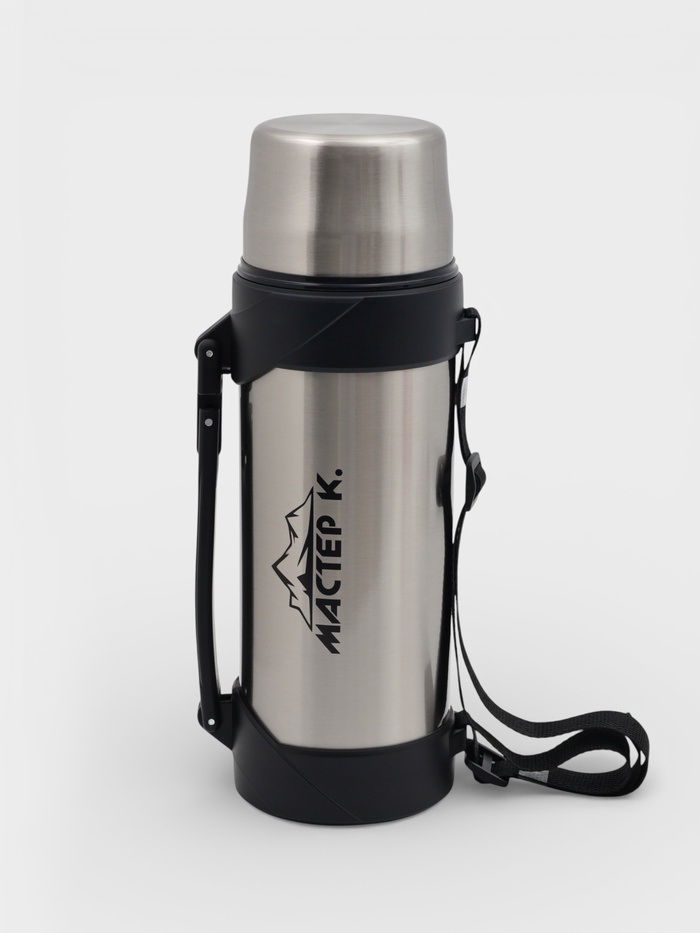 Термос Мастер К «Тропа», 31.5×12 см, с кружкой, сохраняет тепло 24 ч, нержавеющая сталь, серебристое - Фото 1