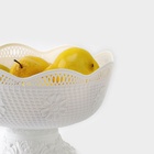 Ваза фруктовница на ножке, пластик, 26×17 см, белая 6911872