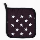 Набор кухонный Stars варежка-прихватка 20х28см, прихватка 17х17см, 35% х/л,65% п/э (комплект 2 шт) - фото 21313219