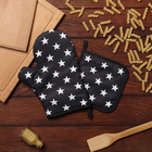 Набор кухонный Stars варежка-прихватка 20х28см, прихватка 17х17см, 35% х/л,65% п/э (комплект 2 шт) - фото 23813772