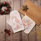 Набор кухонный «Сказочные звери» варежка-прихватка 20×28 см, прихватка 19×19 см,100% хлопок - Фото 11