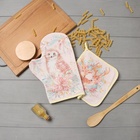 Набор кухонный «Сказочные звери» варежка-прихватка 20×28 см, прихватка 19×19 см,100% хлопок - Фото 10