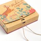 Коробка складная двухсторонняя «Новогодняя ботаника», 20 х 18 х 5 см, БЕЗ ЛЕНТЫ - Фото 4