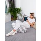 Наволочка к подушке для беременных 170х25 см, принт дамаск, цвет серый - Фото 6