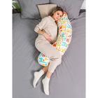 Наволочка к подушке для беременных 170х25 см, принт дамаск, цвет серый - Фото 7