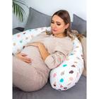 Наволочка к подушке для беременных 170х25 см, принт дамаск, цвет серый - Фото 8