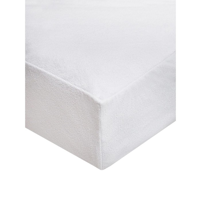 Наматрасник непромокаемый, размер 160х200 см, с бортами на резинке, цвет белый - Фото 1