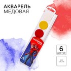 Акварель медовая «Человек-паук», 6 цветов, без кисти - Фото 1