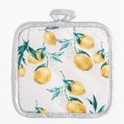 Кухонный набор Доляна Lemon, прихватка 17*17 см, рукавица 26*16 см, фартук 70*80 см 100% п/э - фото 37191535