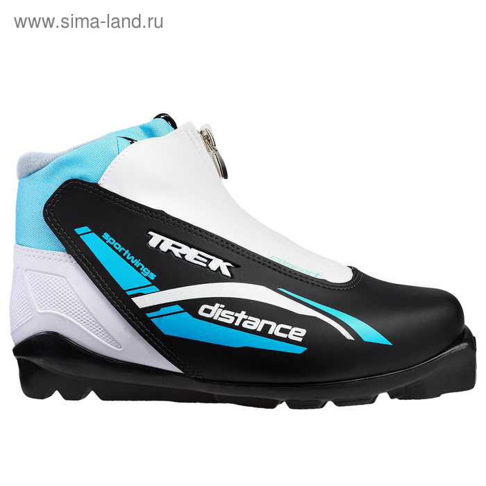 Ботинки лыжные TREK Distance Comfort SNS ИК, цвет чёрный, лого голубой, размер 41 - Фото 1