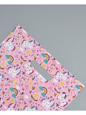 Пакет полиэтиленовый с вырубной ручкой «Единорожки», детский, 50 мкм 30?40 см (комплект 20 шт)