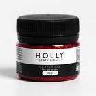 Декоративный гель для волос, лица и тела GLITTER GEL Holly Professional, красный, 20 мл - фото 9321887
