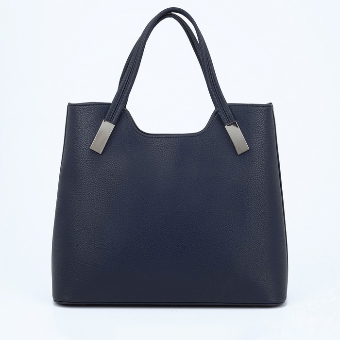 Сумка-тоут на молнии, цвет синий - Фото 1