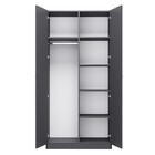 Шкаф прямой двухстворчатый Polini kids Simple, 898×516×1900 мм, цвет серый - Фото 2