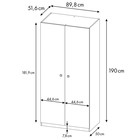 Шкаф двухсекционный Polini kids Simple, цвет серый 7163442 - фото 319808924