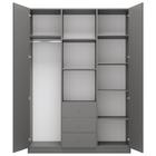 Шкаф прямой трёхстворчатый Polini kids Simple, 1346×516×1900 мм, цвет серый - Фото 3