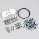 Карниз-струна 7 м, с металлическими зажимами, 40 шт., белый - Фото 1