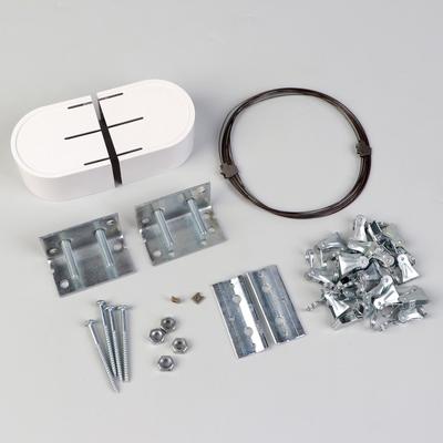 Карниз-струна 3.5 м, с металлическими зажимами, 20 шт., белый