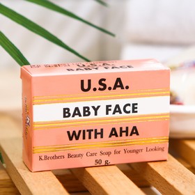 Мыло туалетное Herbal Soap Baby Face С AHA-кислотами для обновления кожи, 50 г 6852109